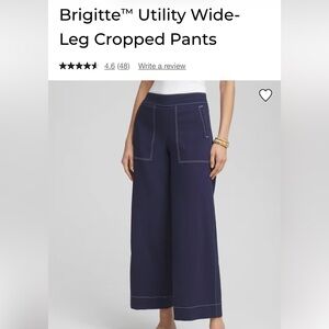 Chico's Brigitte Blue Wide-Leg Pants